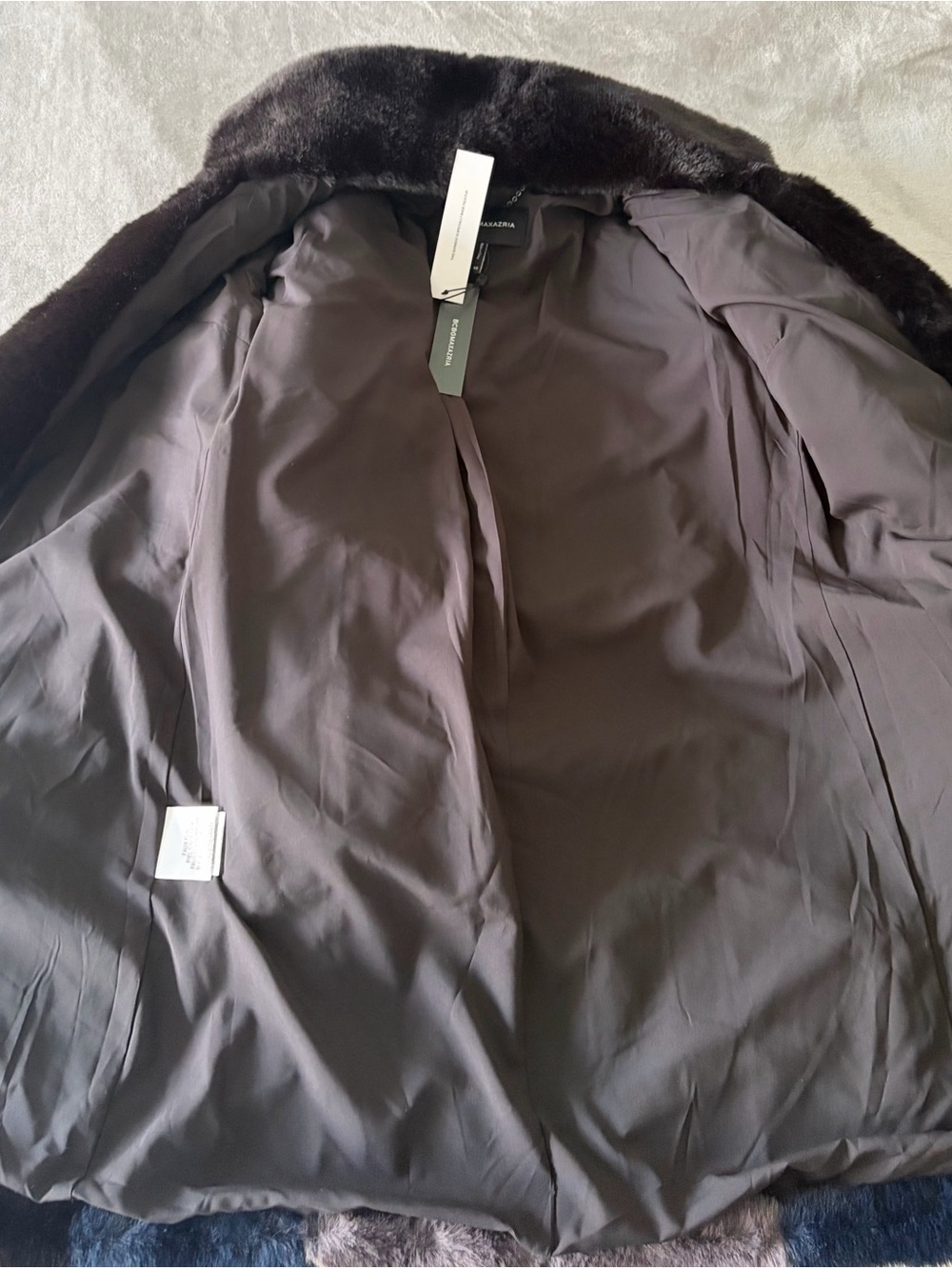 Runway Collection NWT BCBG Faux Fur coat. - Picture 10 of 14